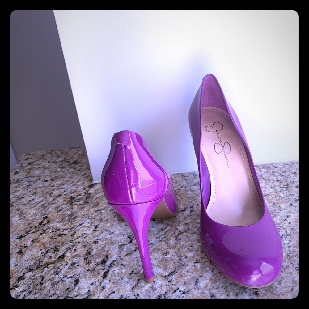 Purple Jessica Simpson’s shoes